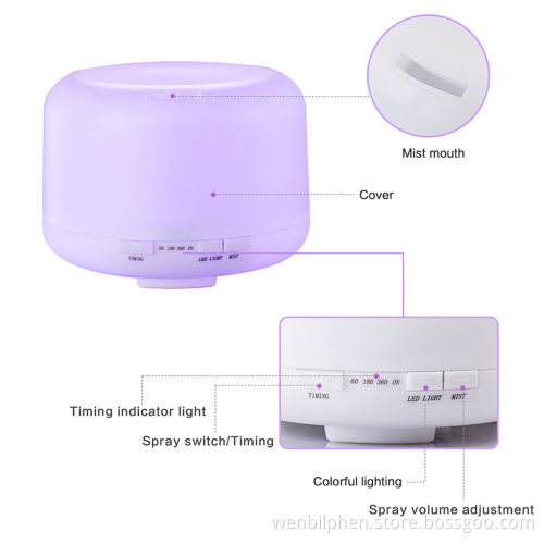 Waterless 500ML aroma cool mist diffuser/home air aroma diffuser humidifier
